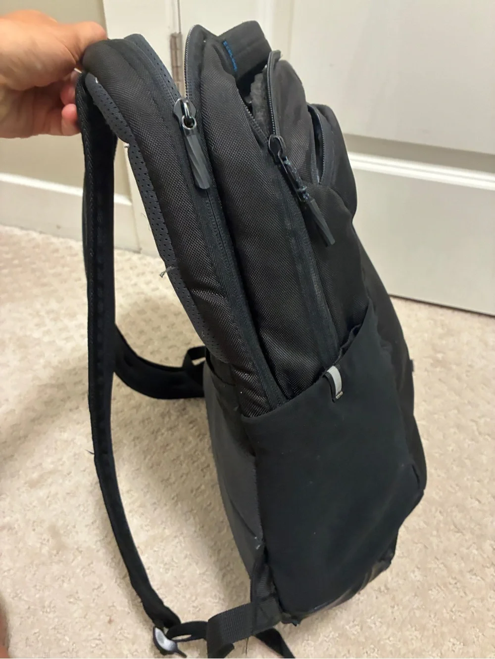Minimalist Black Men's Backpack - Durable Everyday Bag
